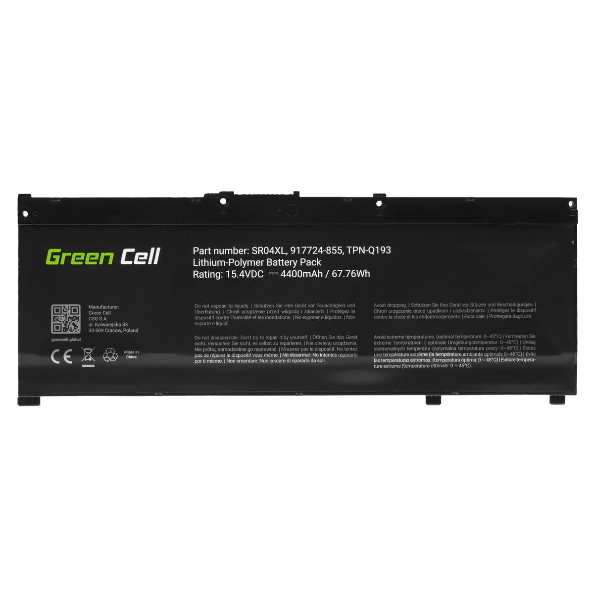 Batterij SR04XL voor de HP Omen 15-CE 15-DC 17-CB, HP Pavilion Power 15-CB thumbnail 2