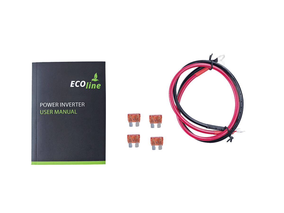 EcoLine - Omvormer 12V Naar 220V / 230V - 1000w Vermogen - Zuivere sinus - Spanning Omvormer thumbnail 9