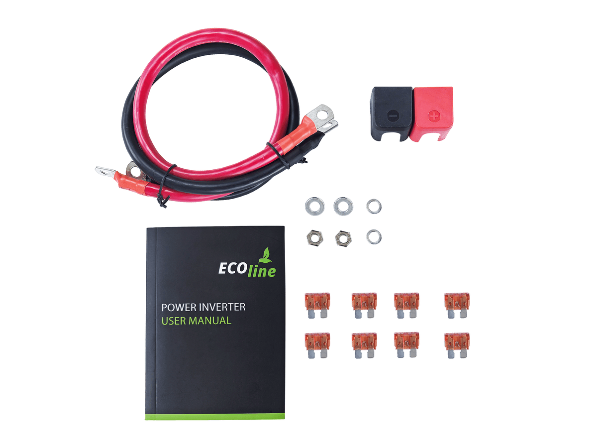 EcoLine - Omvormer 12V Naar 220V/230V - 3000w Vermogen - Zuivere sinus - Spanningomvormer thumbnail 5