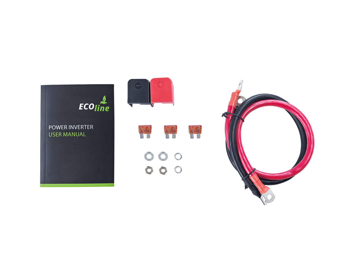 EcoLine - Omvormer 24V Naar 220V/230V - 2000w Vermogen - Zuivere sinus - Spanningomvormer thumbnail 5