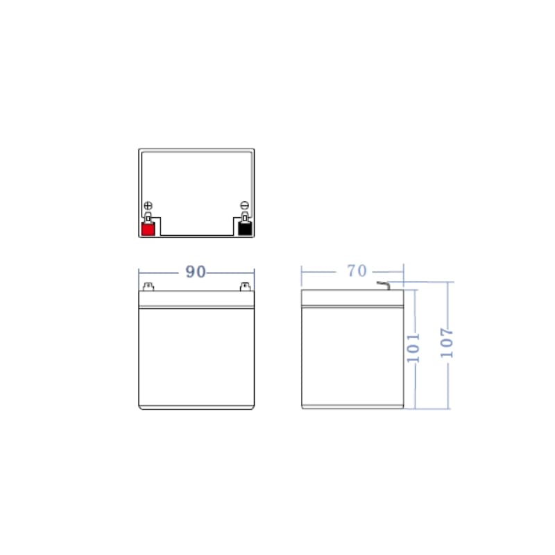 Accu AGM 12V 5Ah thumbnail 2