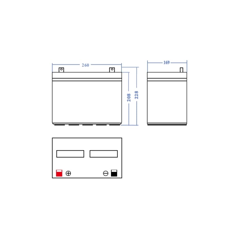 AGM Batterij 12V 75Ah thumbnail 2