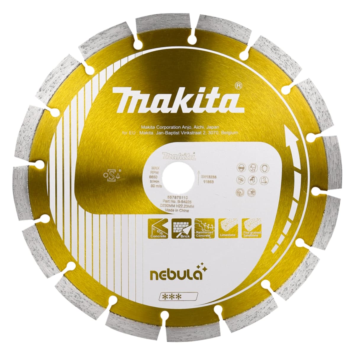 Makita B-54025 Diamantschijf - 230 X 22,2mm - Universeel