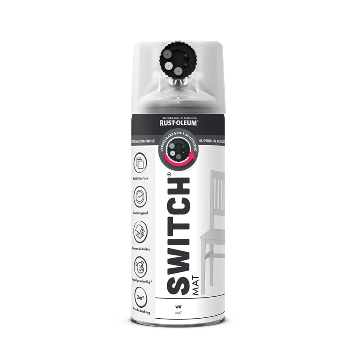 Rust-Oleum Switch Spuitlak - Mat Wit - 400ml