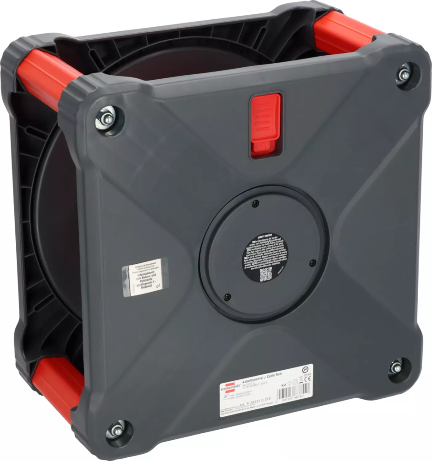 Brennenstuhl Professional KA 3210 Bouwplaats Cube 5- Voudigkabelhaspel H07BQ-F 3G2.5 - IP44 - 33m - Rood thumbnail 2