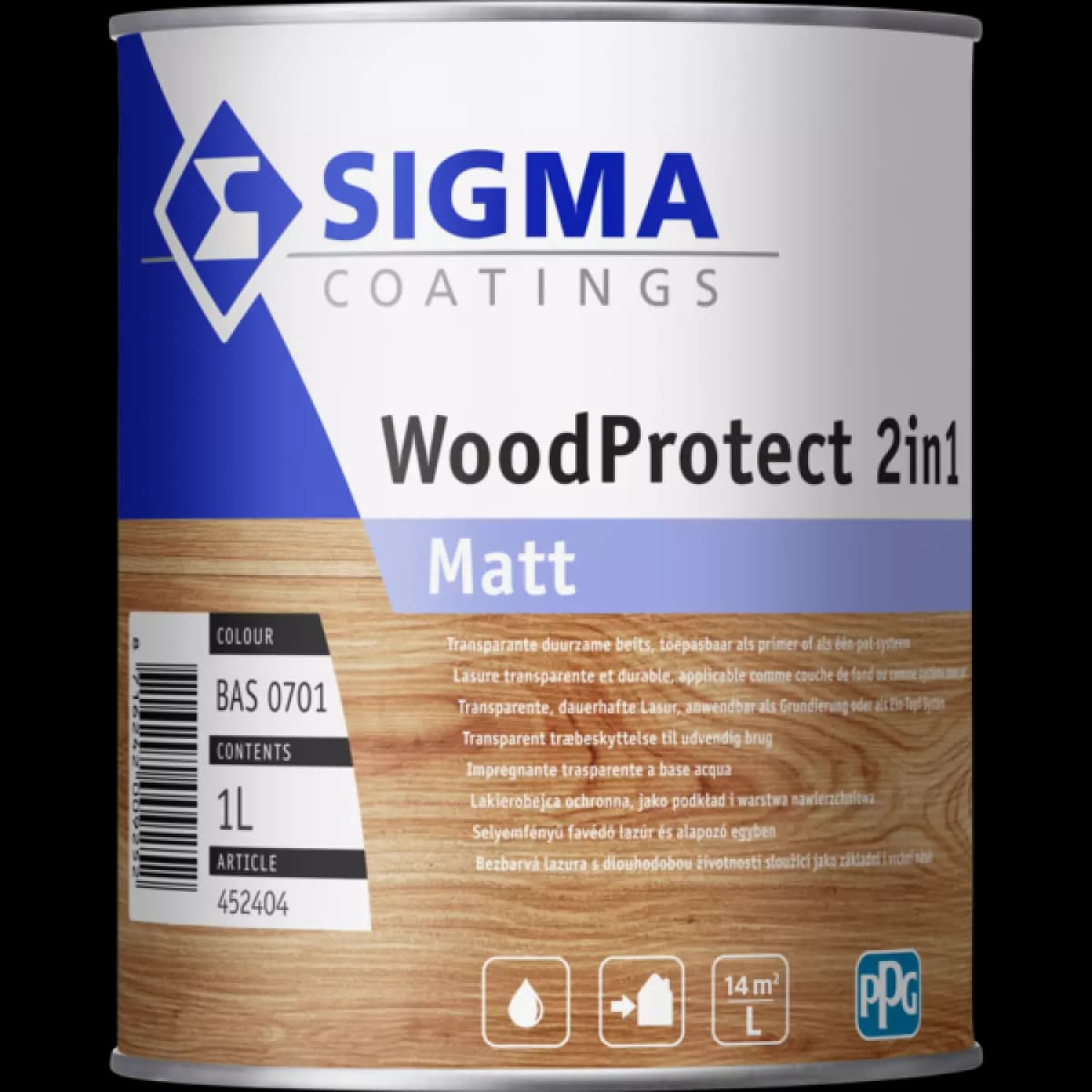 Sigma WoodProtect 2IN1 Matt - Op Kleur Gemengd - 1L
