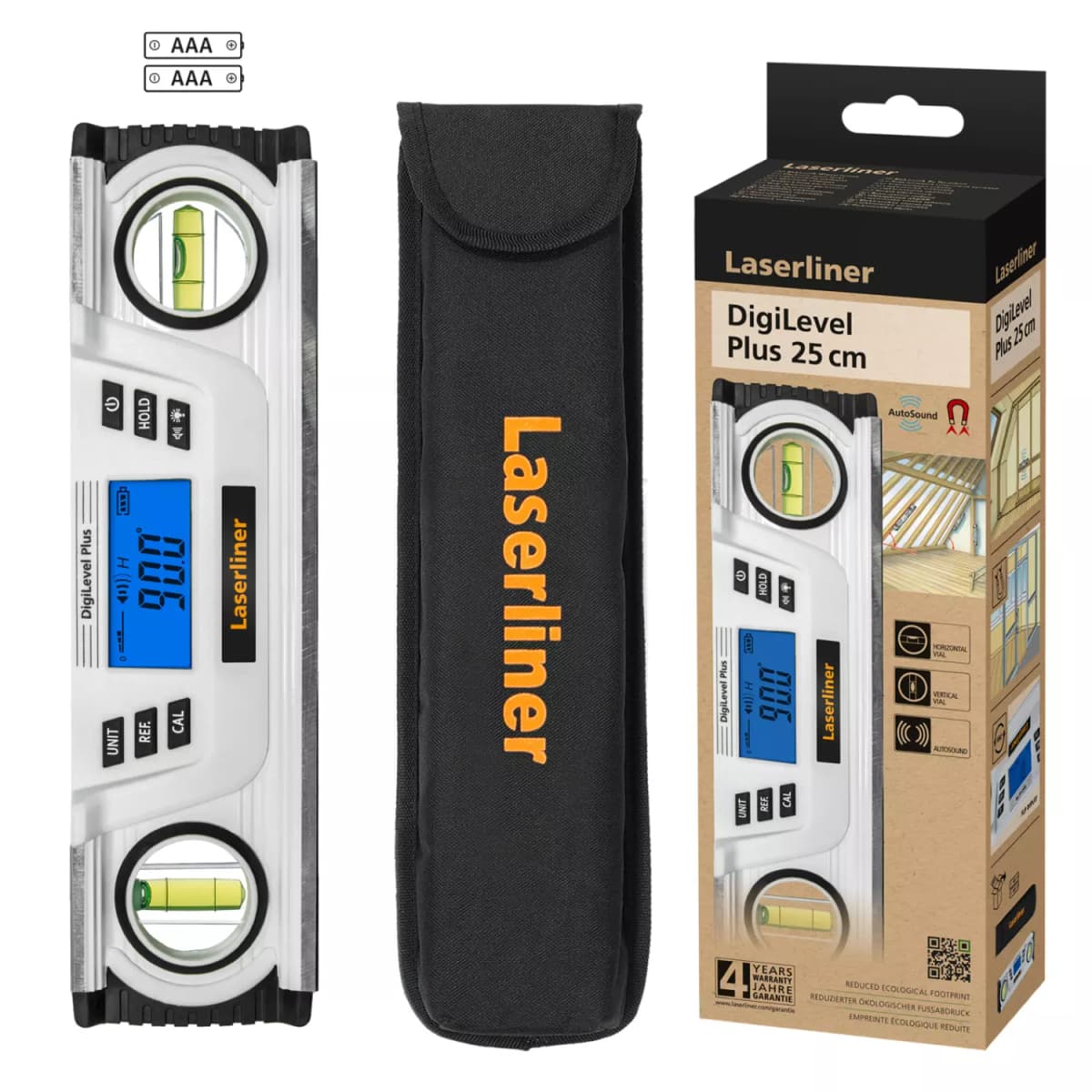 Laserliner DigiLevel Plus 25 Digitale Waterpas In Tas - Magnetisch - 250mm thumbnail 2