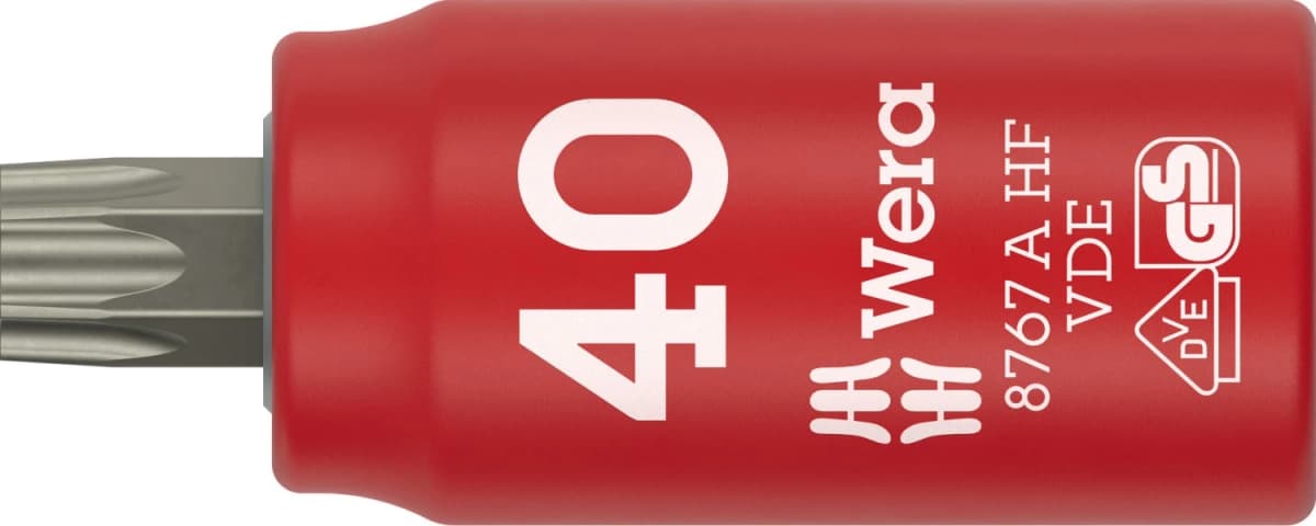 Wera 05005920001 8767 C VDE HF TORX® Zyklop Bitdop Geïsoleerd - 1/4"- TX 40