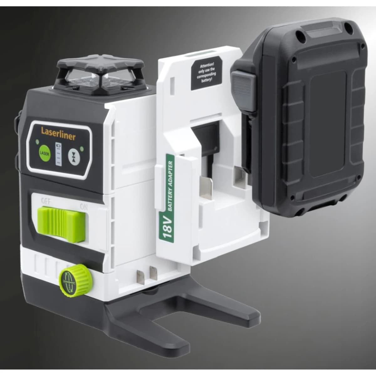 Laserliner PowerPlane-Laser 3G Multi-18V Kruislijnlaser In L-Boxx - 3 Lijnen - Groen - 60m - IP54 thumbnail 3