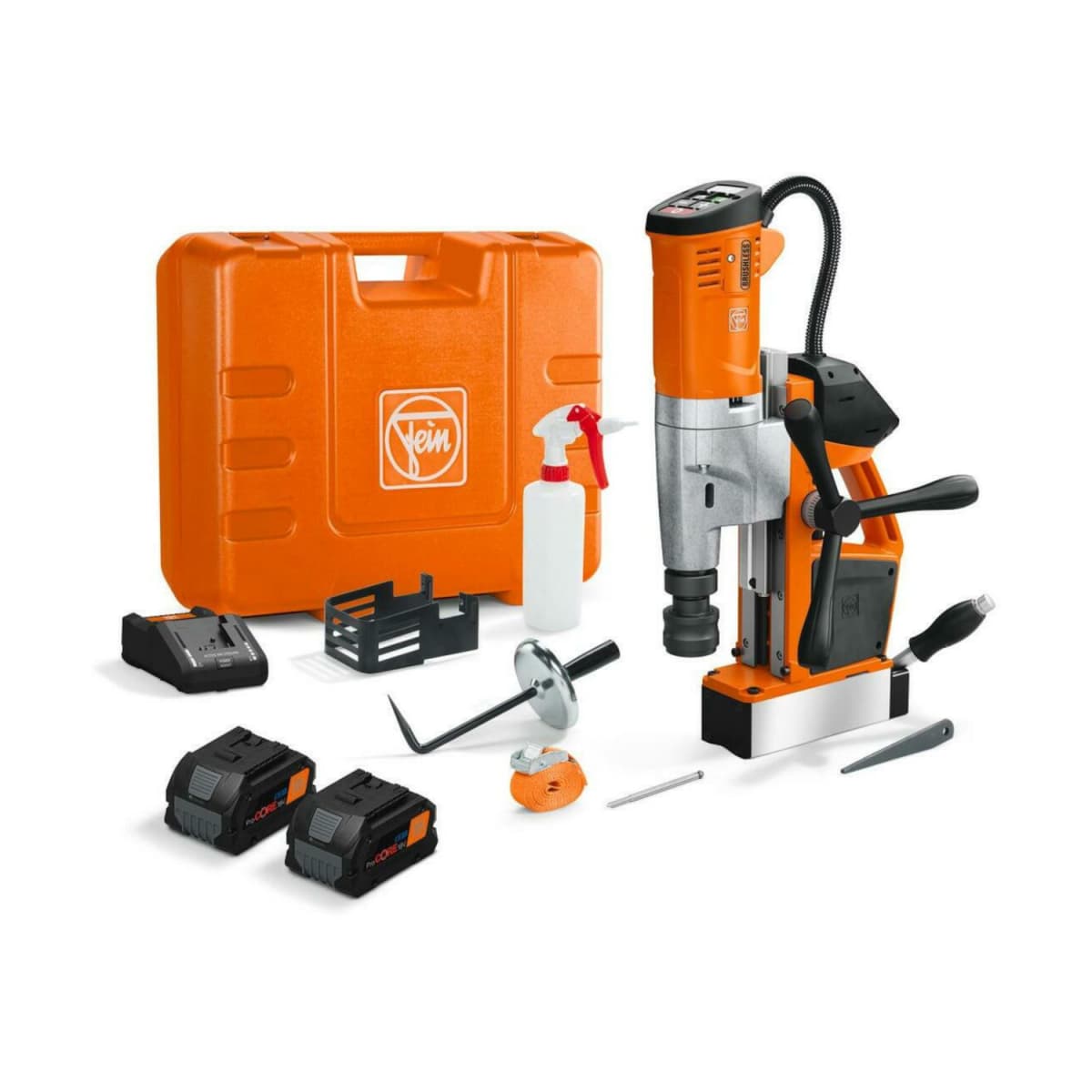 Fein AKBU 35 PMQW 18V Li-Ion Accu Magnetische Kernboormachine Set (2x 8.0Ah) In Koffer - 35mm