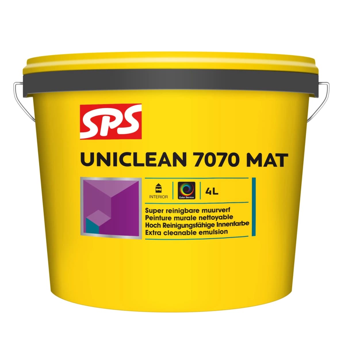 SPS Uniclean 7070 Mat Muurverf - Op Kleur Gemengd - 1L