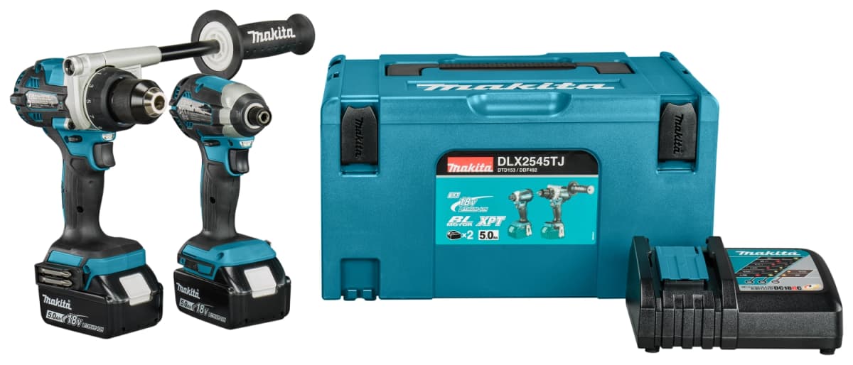 Makita DLX2545TJ 18V Li-ion Accu Boor-/schroefmachine (DDF492)&Slagschroevendraaier (DTD153) Combiset (2x 5.0Ah Accu) In Mbox thumbnail 3