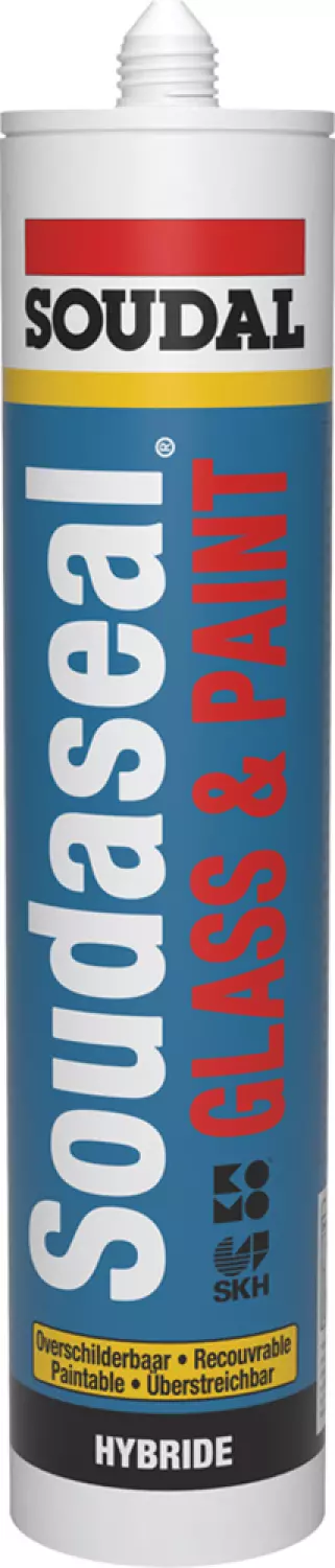 Soudal Soudaseal Glass&Paint Beglazingsvoegkit Met Komo - RAL 9010 Zuiver Wit - 290ml