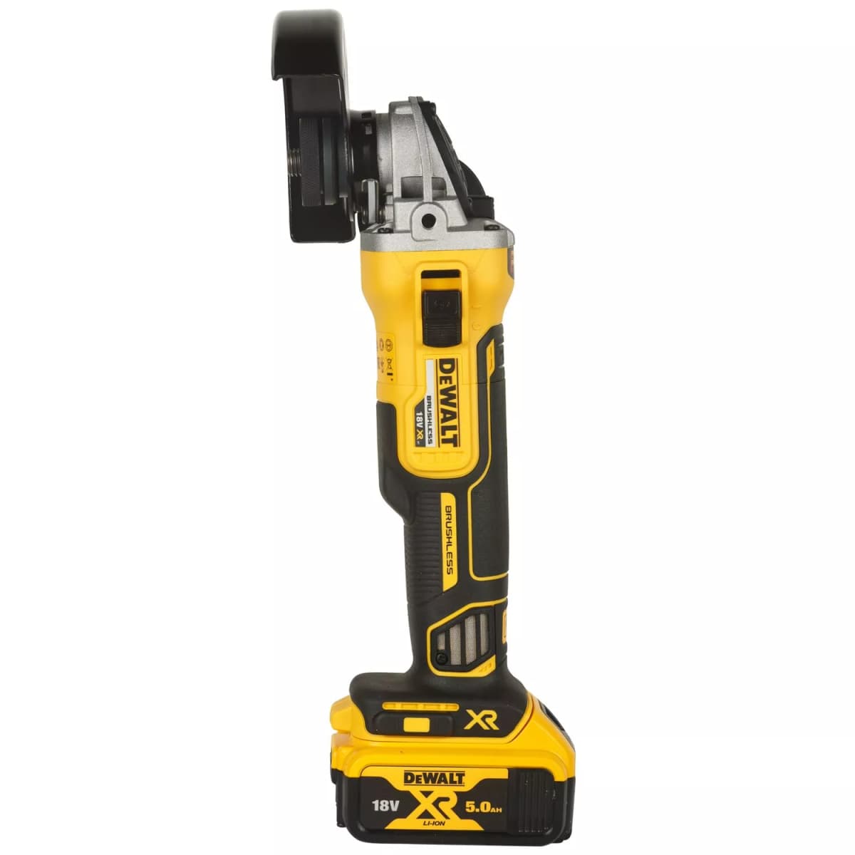 DeWALT DCG405P2 18V Li-ion XR Accu Haakse Slijper Set (2x 5.0Ah) In TSTAK - 125mm - Koolborstelloos thumbnail 3