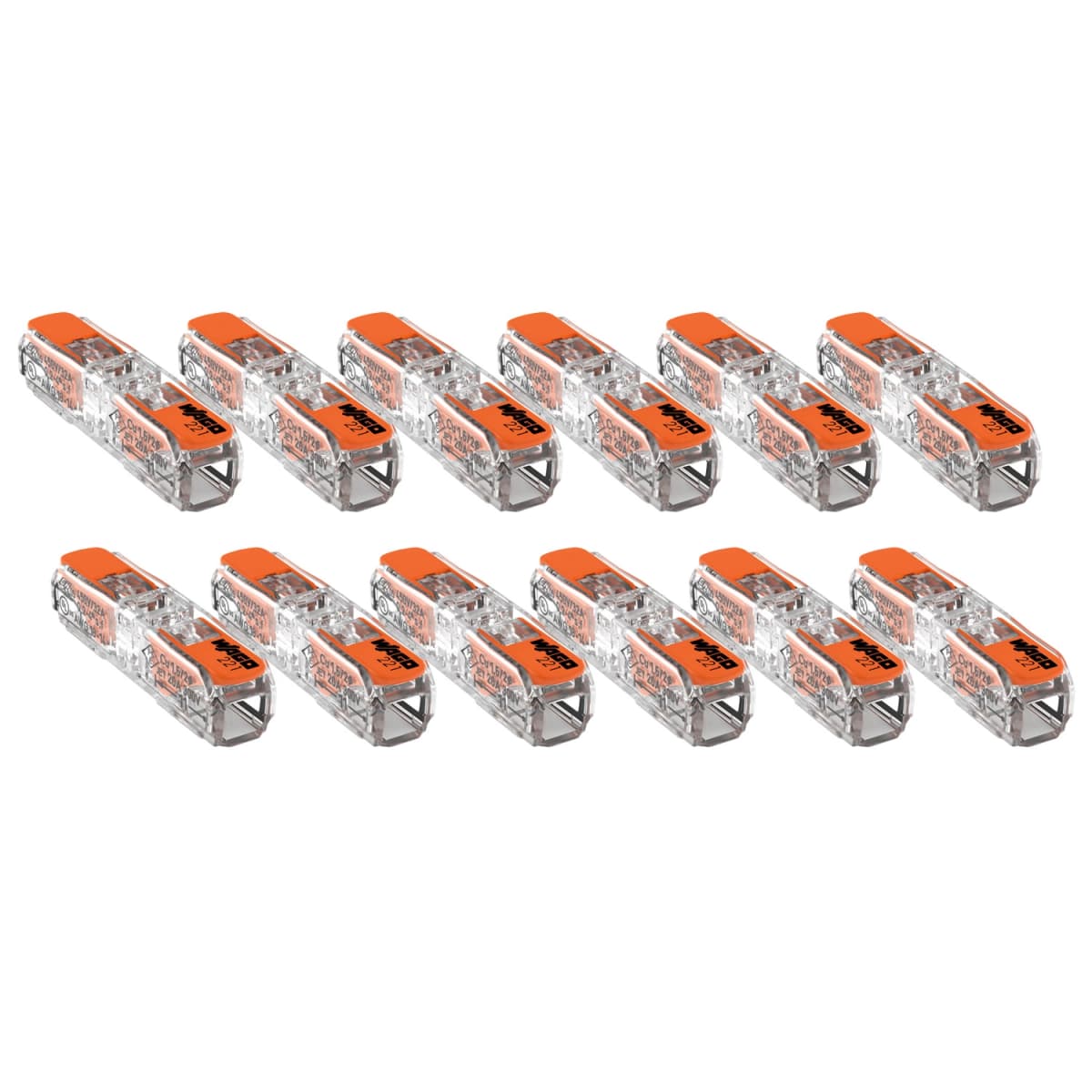 WAGO 1V Doorvoer Verbindingsklem En Hendel - 0,2 Tot 4mm² (12st)