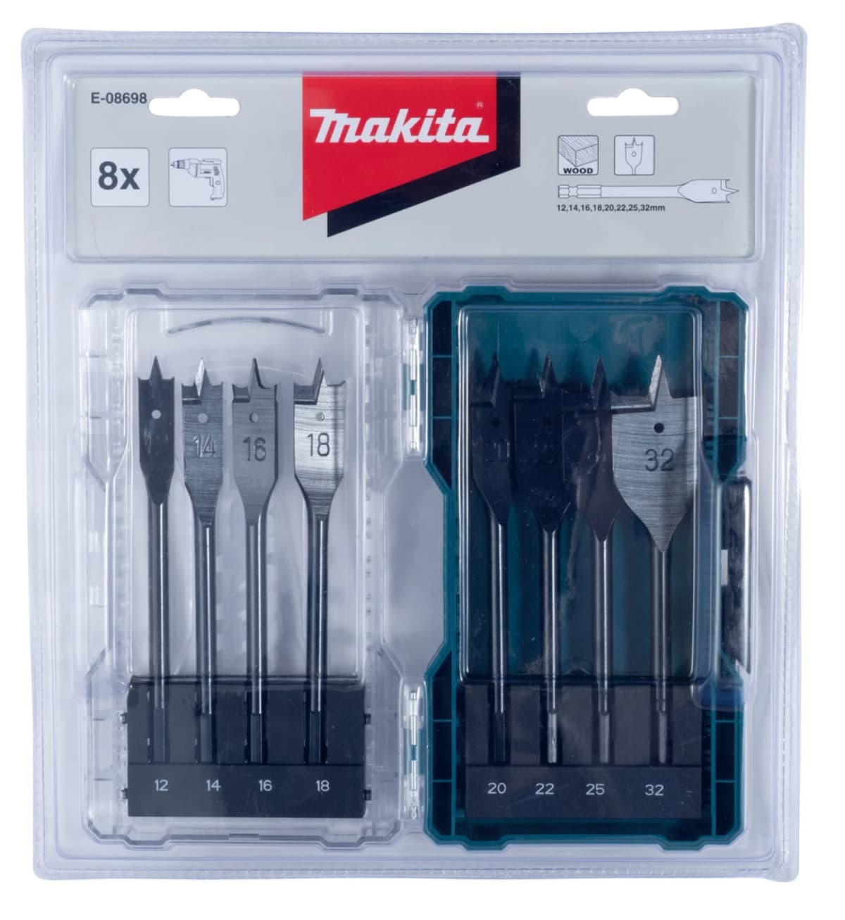 Makita E-08698 8-delige Speedboorset - 150mm - 1/4'' thumbnail 4