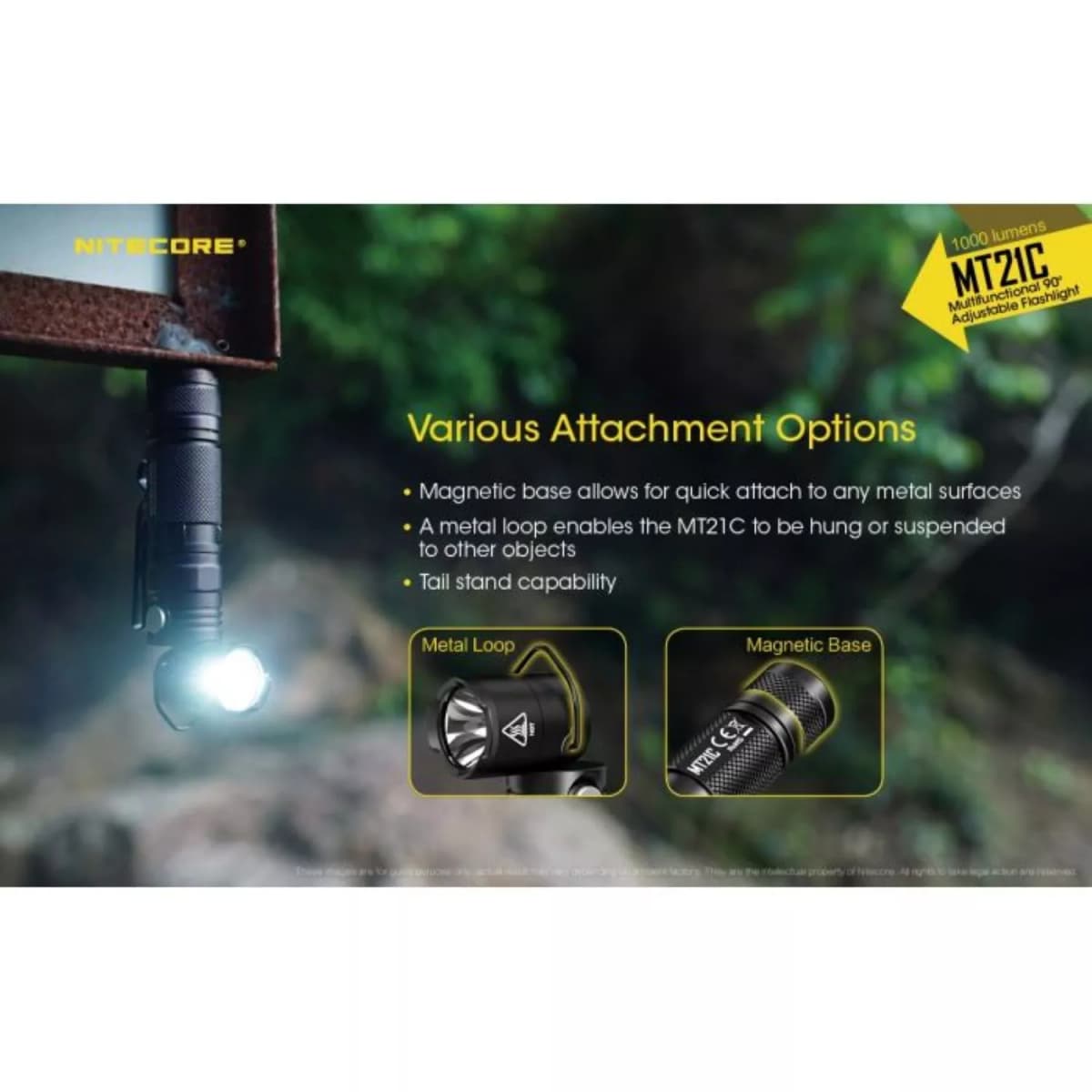 Nitecore MT21C Zaklamp Met Verstelbare Kop - 1000Lm thumbnail 4
