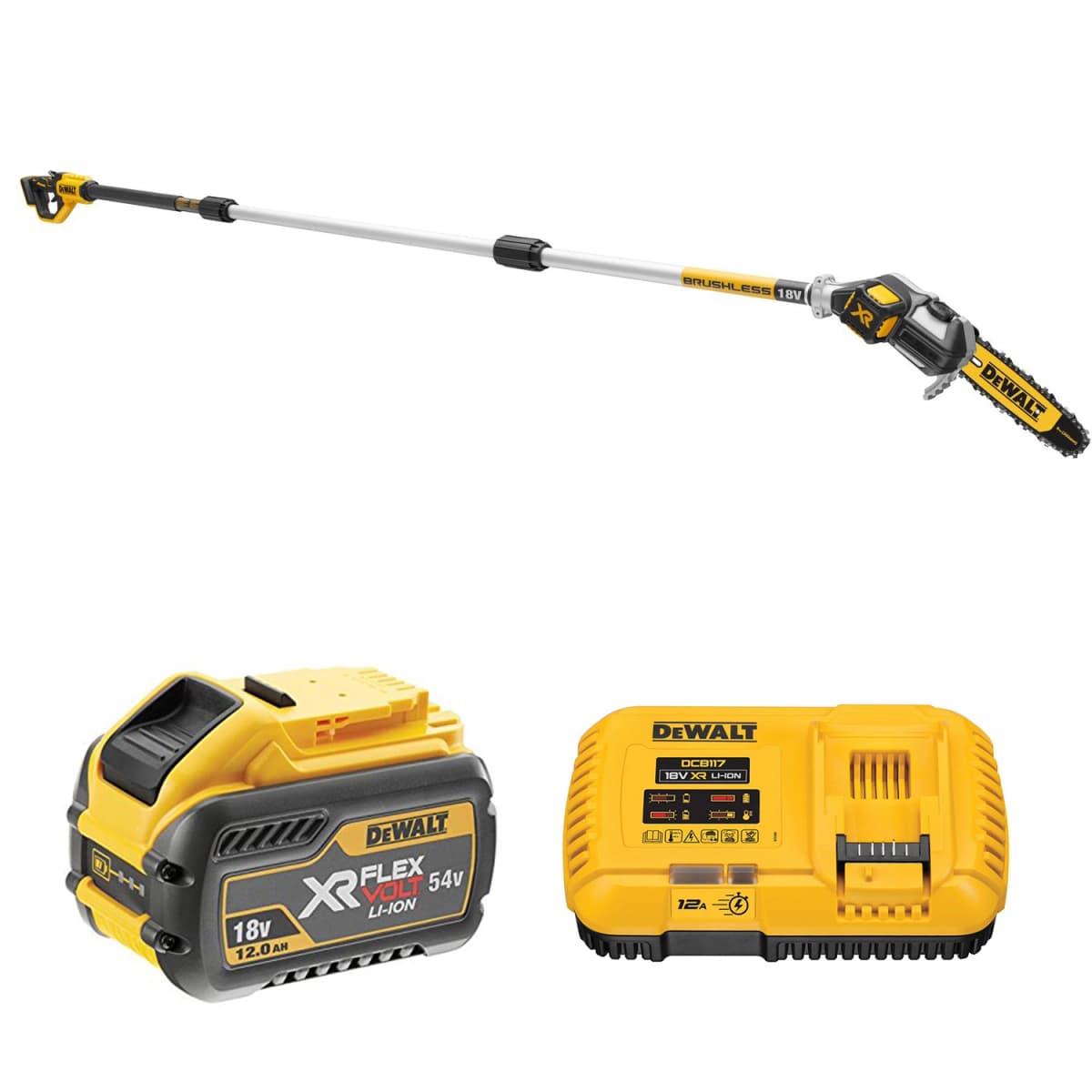 DeWALT DCMPS567P1 18V XR Li-Ion Accu Telescopische Kettingzaag Set (1x 5.0Ah) - 20cm