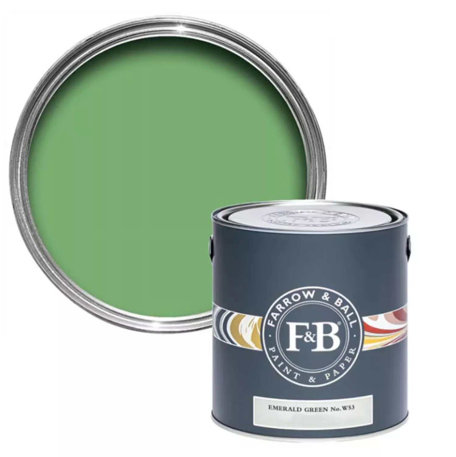 Farrow&Ball Flat Eggshell Emerald Green No.W53 - 2,5L