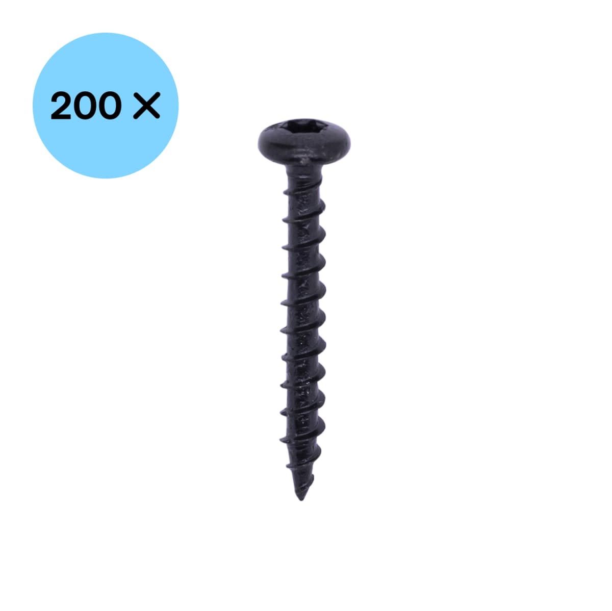 Woodies 61650378 Ultimate Blackline Spaanplaatschroef Shield - TX30 - 5.0 X 40mm - Cilinderkop - Voldraad - Gecoat (200st) thumbnail 2