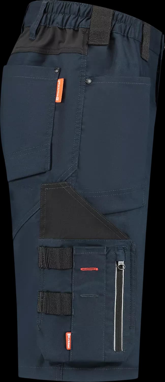 Workman 9023 STRETCH Bermuda Werkbroek P2S - Navy / Black - Maat 48 (33/32) thumbnail 4