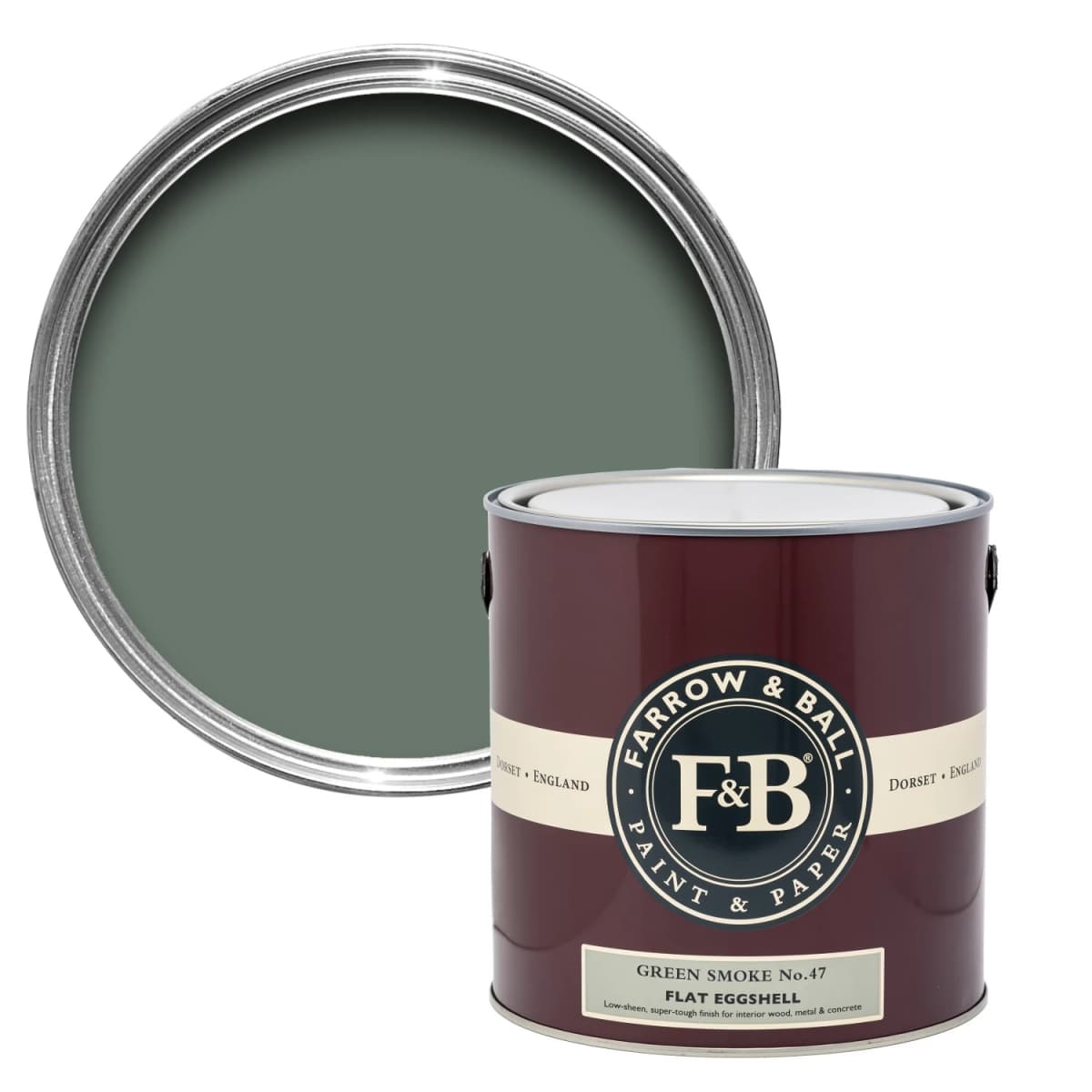 Farrow&Ball Flat Eggshell Green Smoke No.47 - 5L