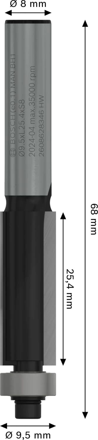 Bosch 2608628346 Kantenfrees - 8mm thumbnail 4