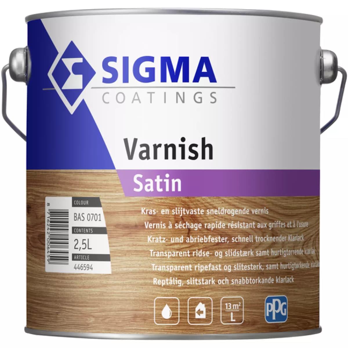 Sigma Varnish Satin - Blank 0701 - 2,5L