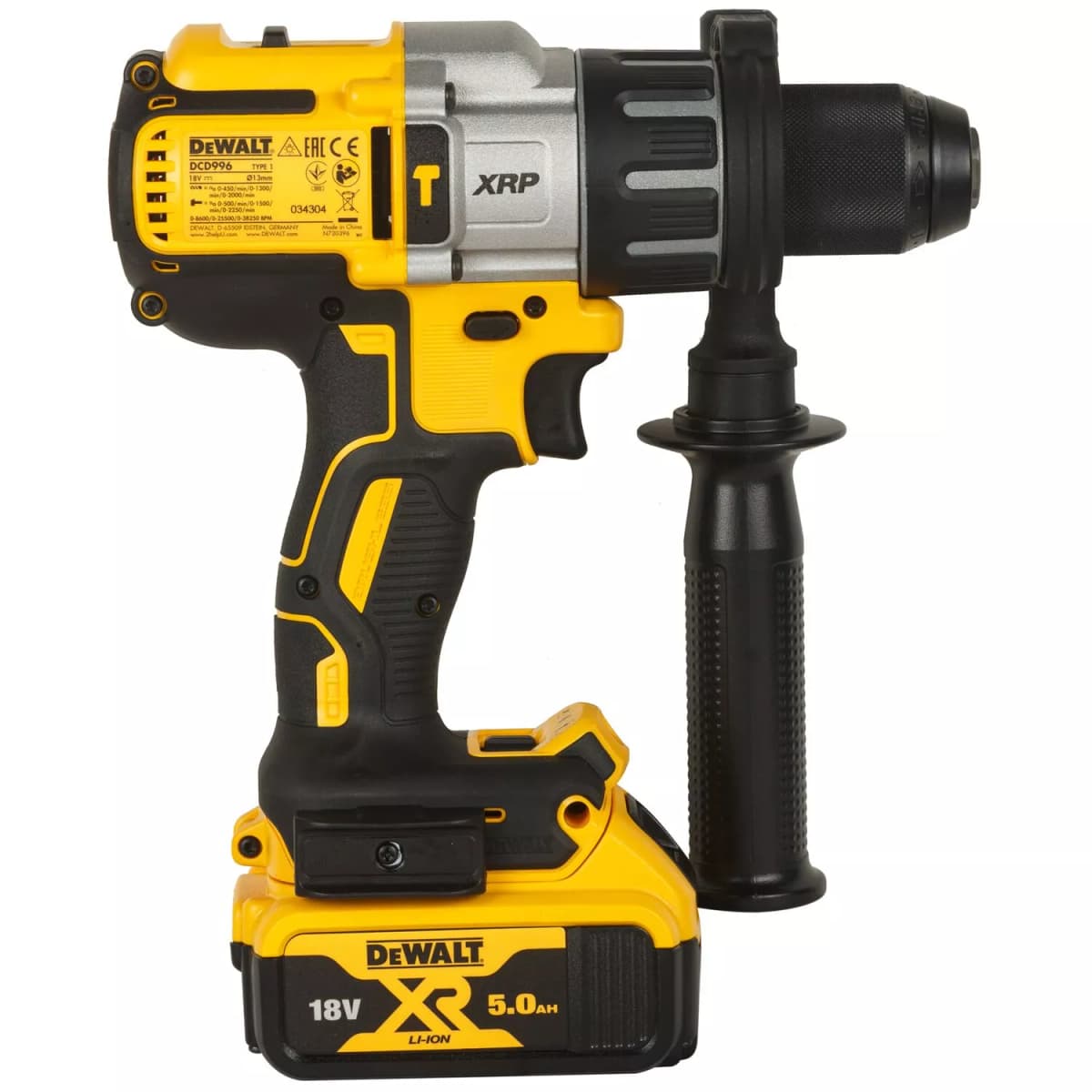 DeWALT DCD996P3K 18V Li-ion XR Accu Boor-/schroefmachine Set (3x 5.0Ah) In TSTAK - Koolborstelloos thumbnail 3