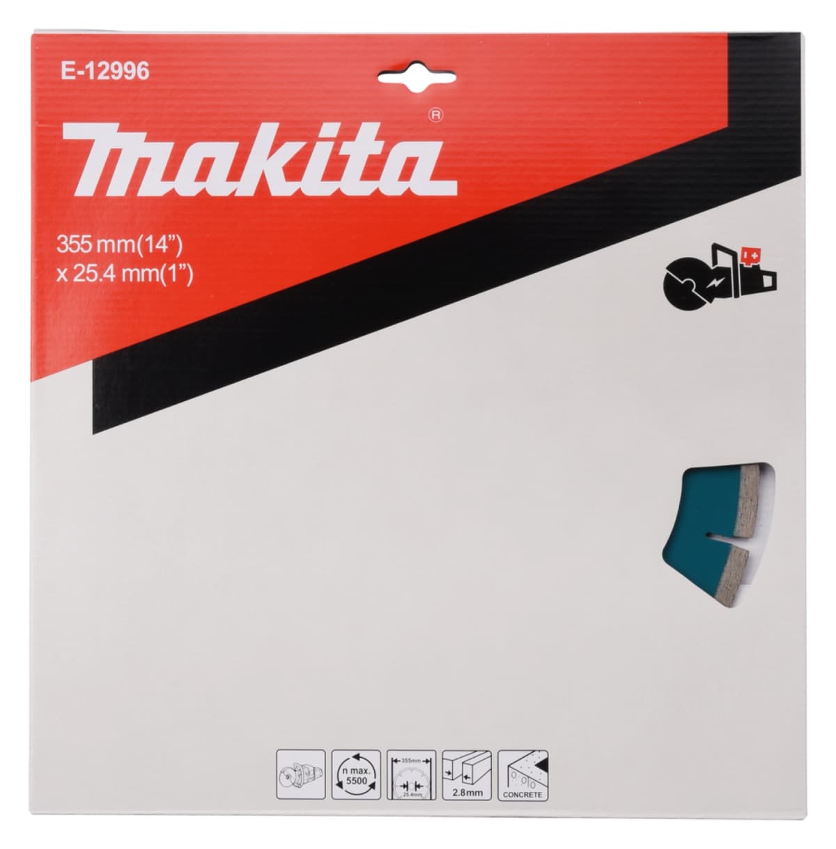 Makita E-12996 Diamantdoorslijpschijf - 355x2,8x25,4mm - Universeel thumbnail 2