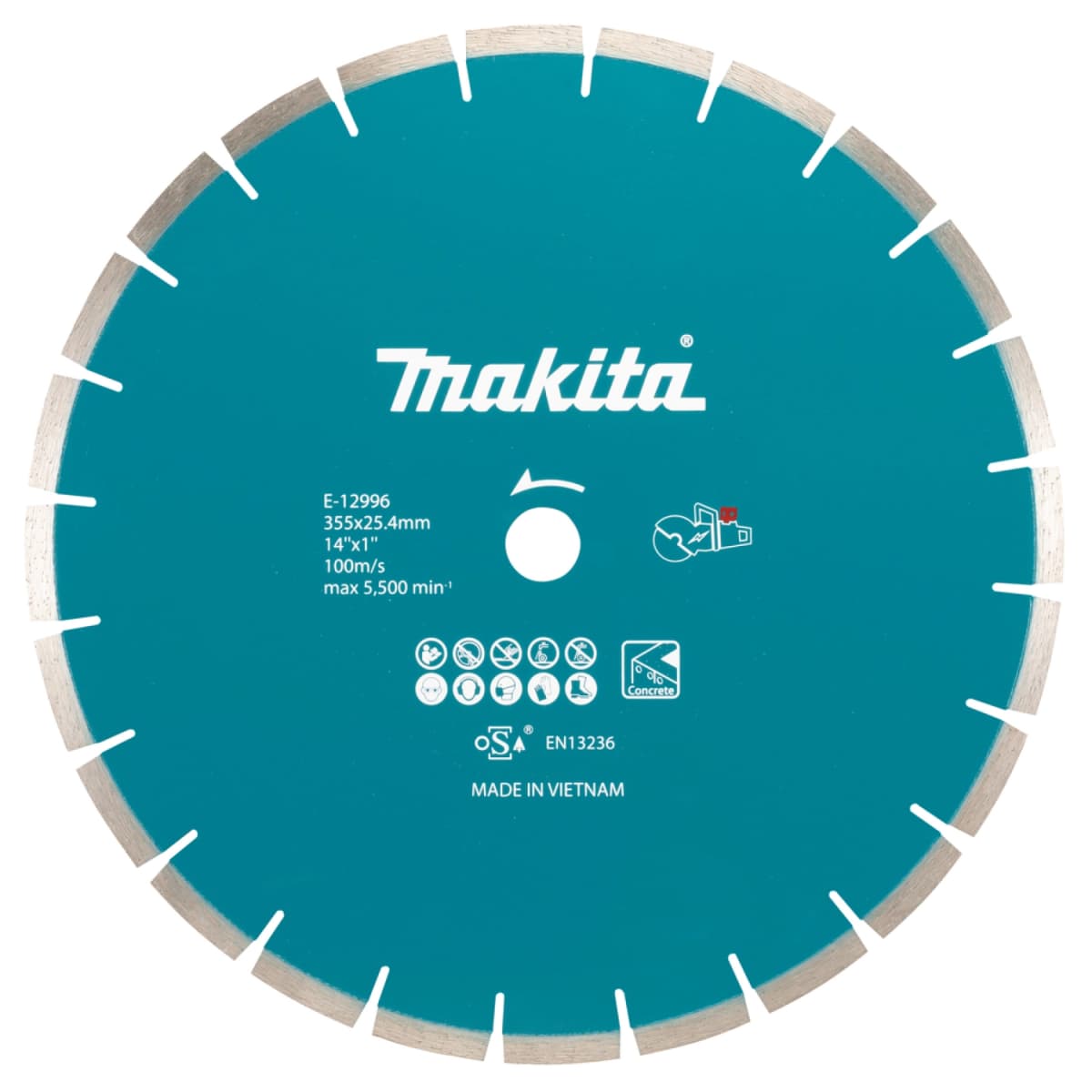 Makita E-12996 Diamantdoorslijpschijf - 355x2,8x25,4mm - Universeel