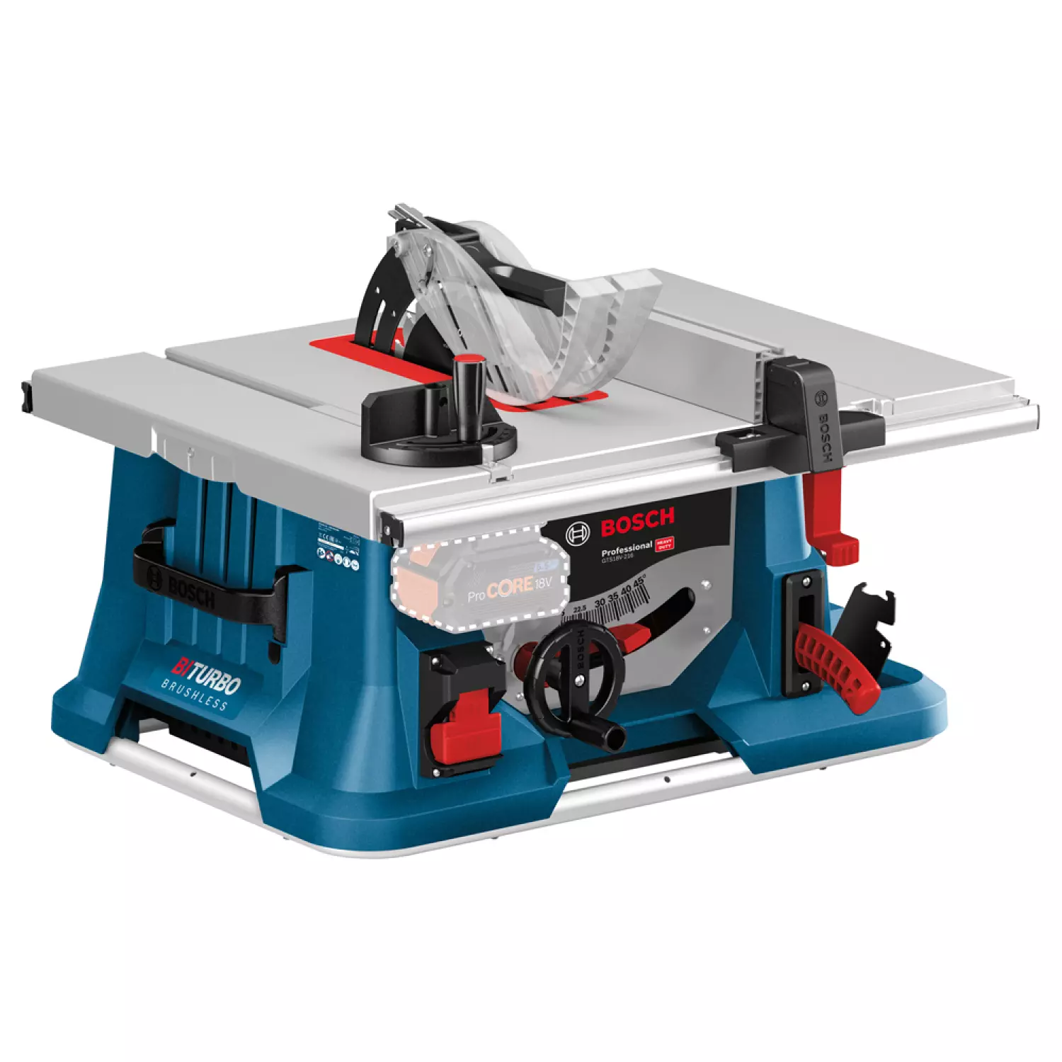 Bosch GTS 18V-216 18V Li-Ion Accu BiTurbo Tafelcirkelzaag - 216mm - Koolborstelloos