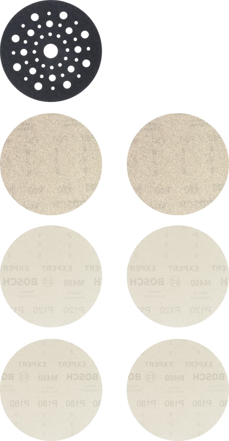Bosch 2608901202 6-delige Expert M480 Schuurnetset + Tussenpad - 125mm