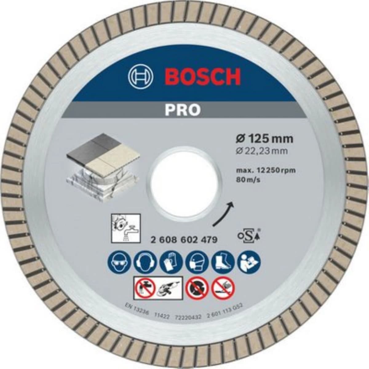 Bosch 615997670 PRO Diamantschijven Voor Tegels (3 Stuks) - 125mm - Met Thermomok thumbnail 2