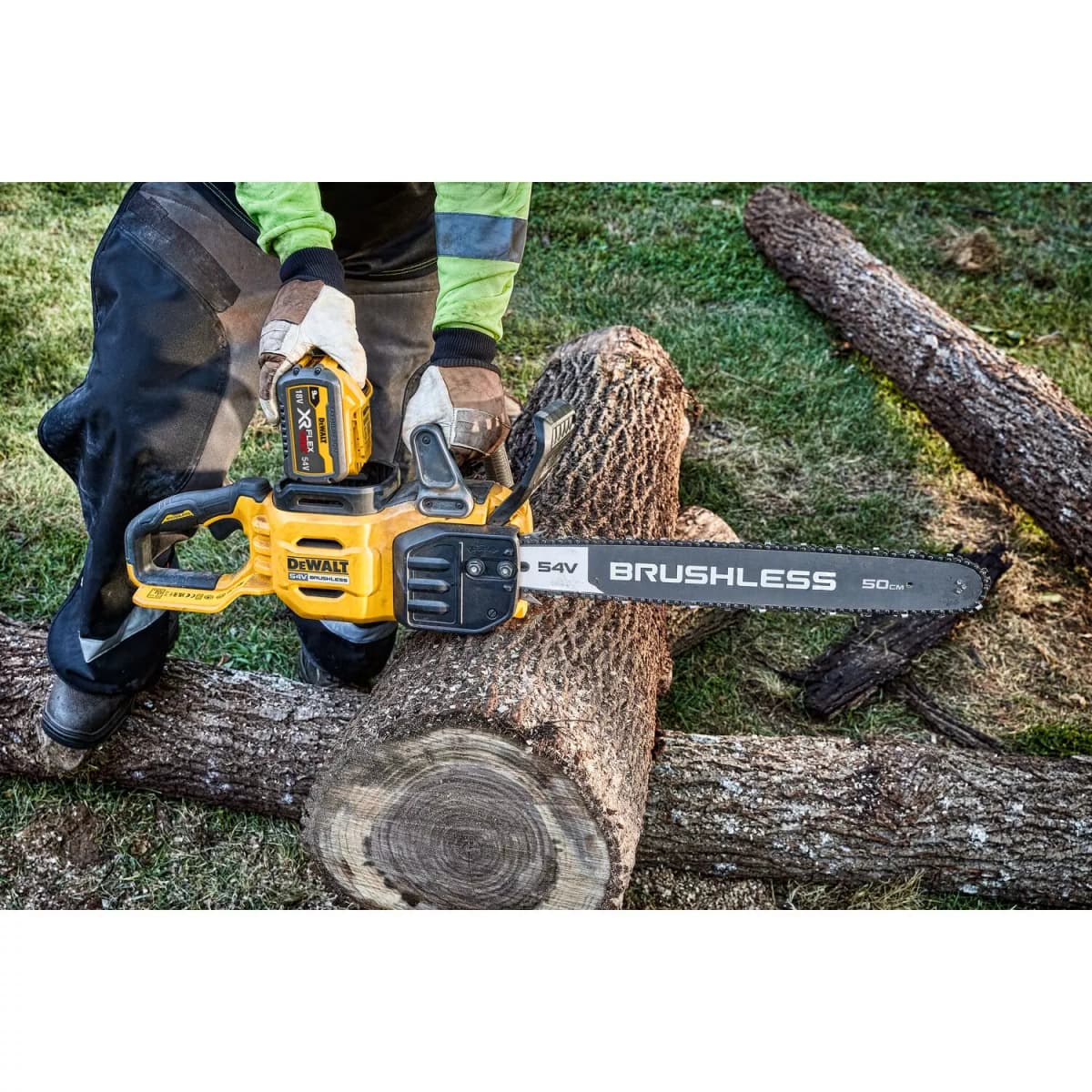 DeWALT DCMCS575X1-QW 54V XR FLEXVOLT Li-Ion Accu Kettingzaag Set (1x 9.0Ah) - 50cm thumbnail 2