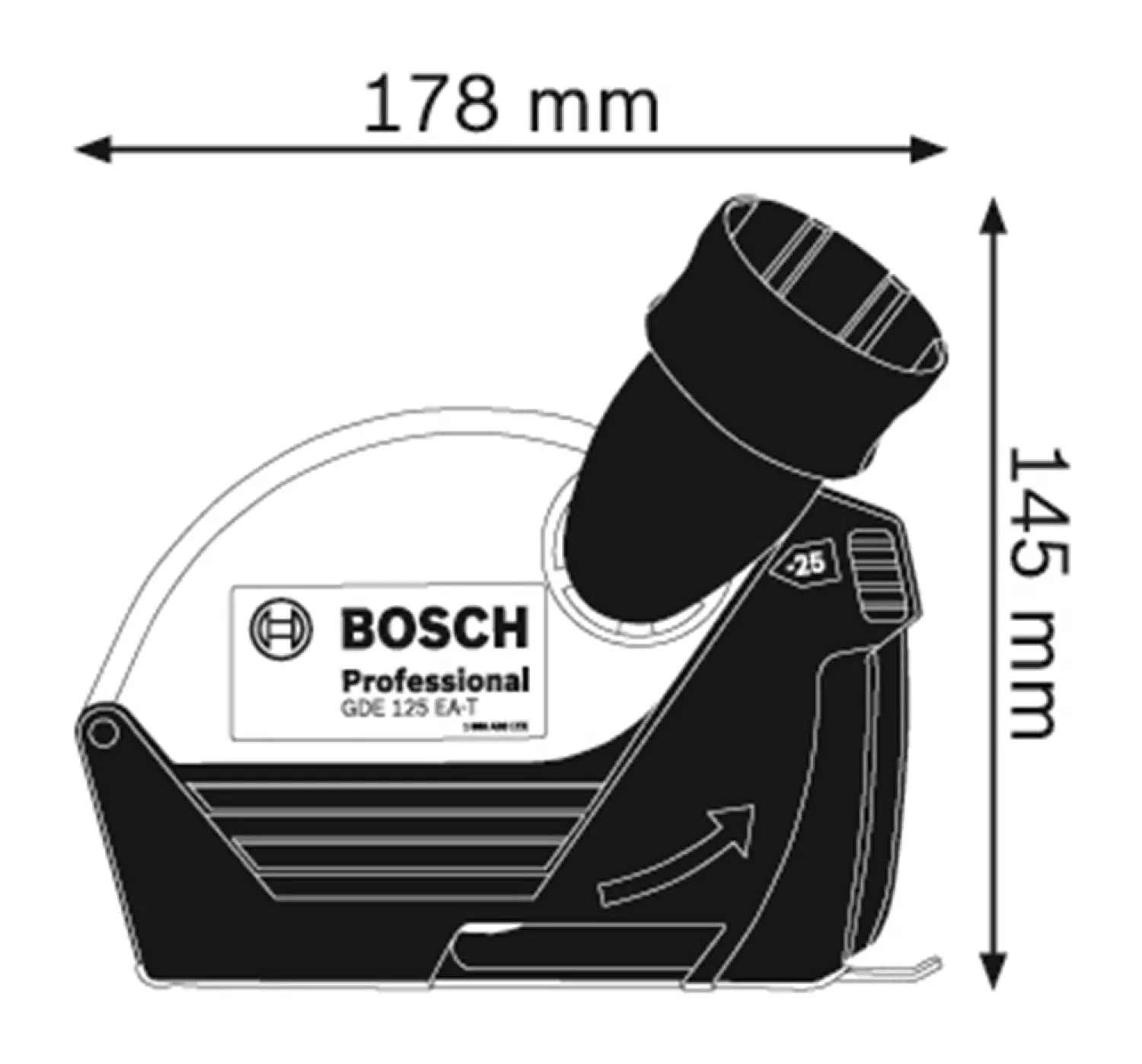 Bosch GDE 125 EA T Stofkap Voor Haakse Slijpers - 125mm - Toolless Aansluiting thumbnail 2