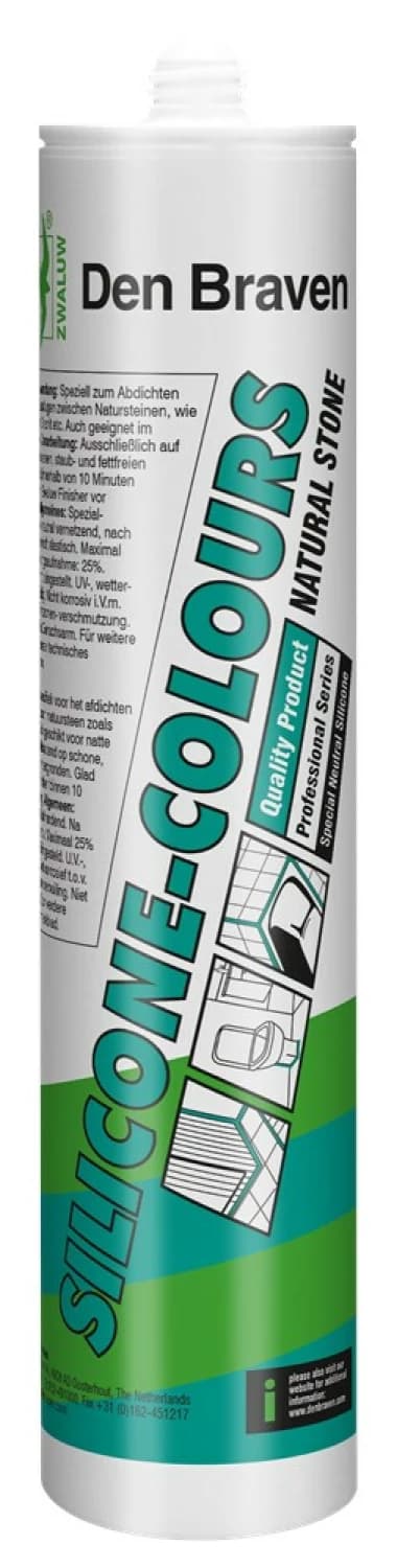 Zwaluw Den Braven 12012317 - Silicone + Natural Stone Siliconenkit - Lichtgrijs - 310ml