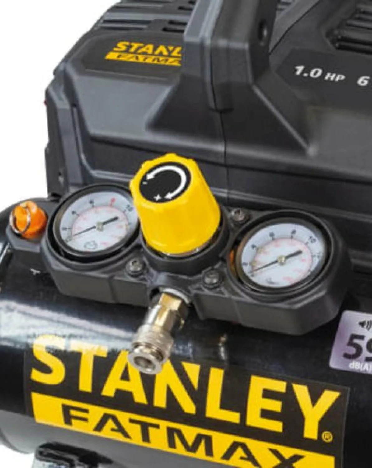 Stanley DST101/8/6 Compressor - 0,75kW - 8 Bar - 6L - 105L/min - Olievrij - Euro thumbnail 2