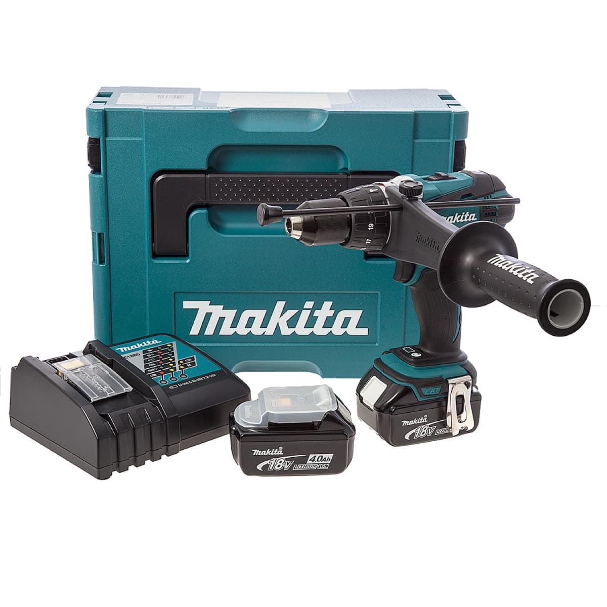 Makita DHP458RMJ 18V Li-Ion Accu Klopboor- /schroefmachine Set (2x 4.0Ah Accu) In Mbox