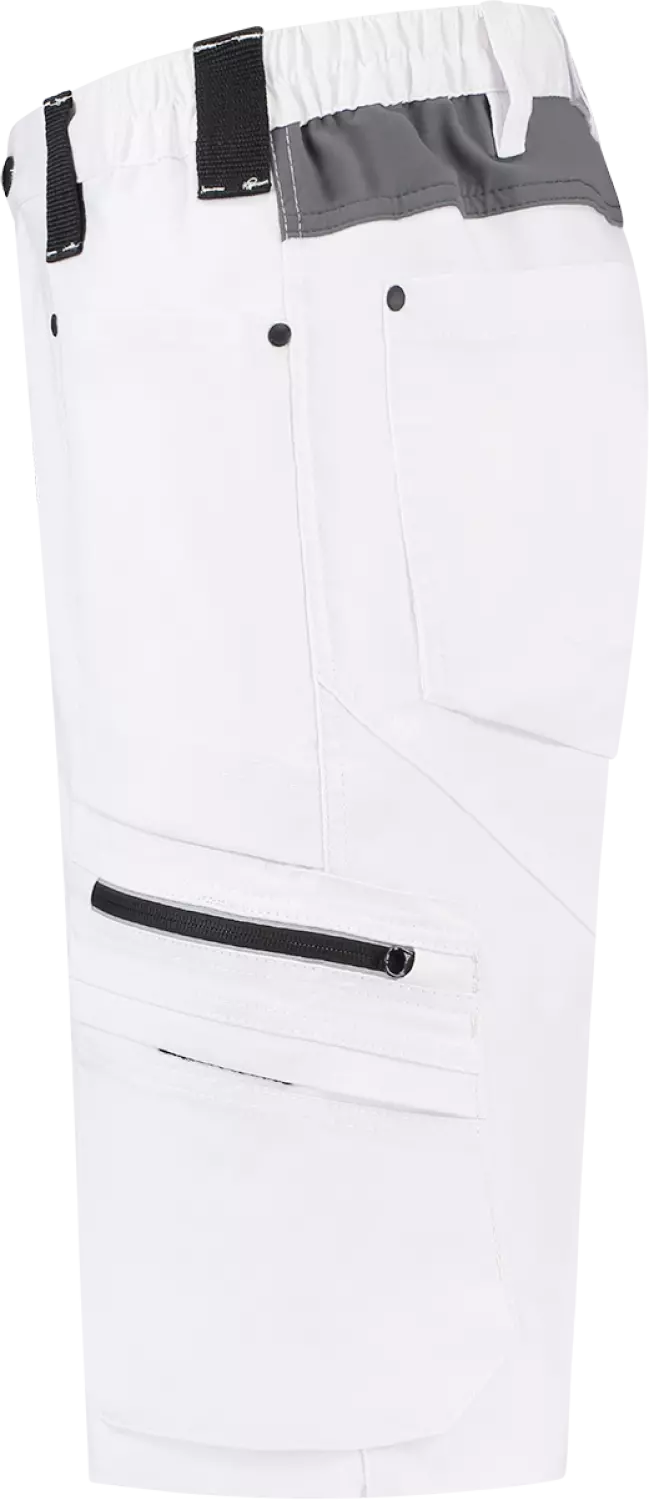 Workman 9083 STRETCH Bermuda Werkbroek P2S - Wit / Grijs - Maat 58 (42/34) thumbnail 3