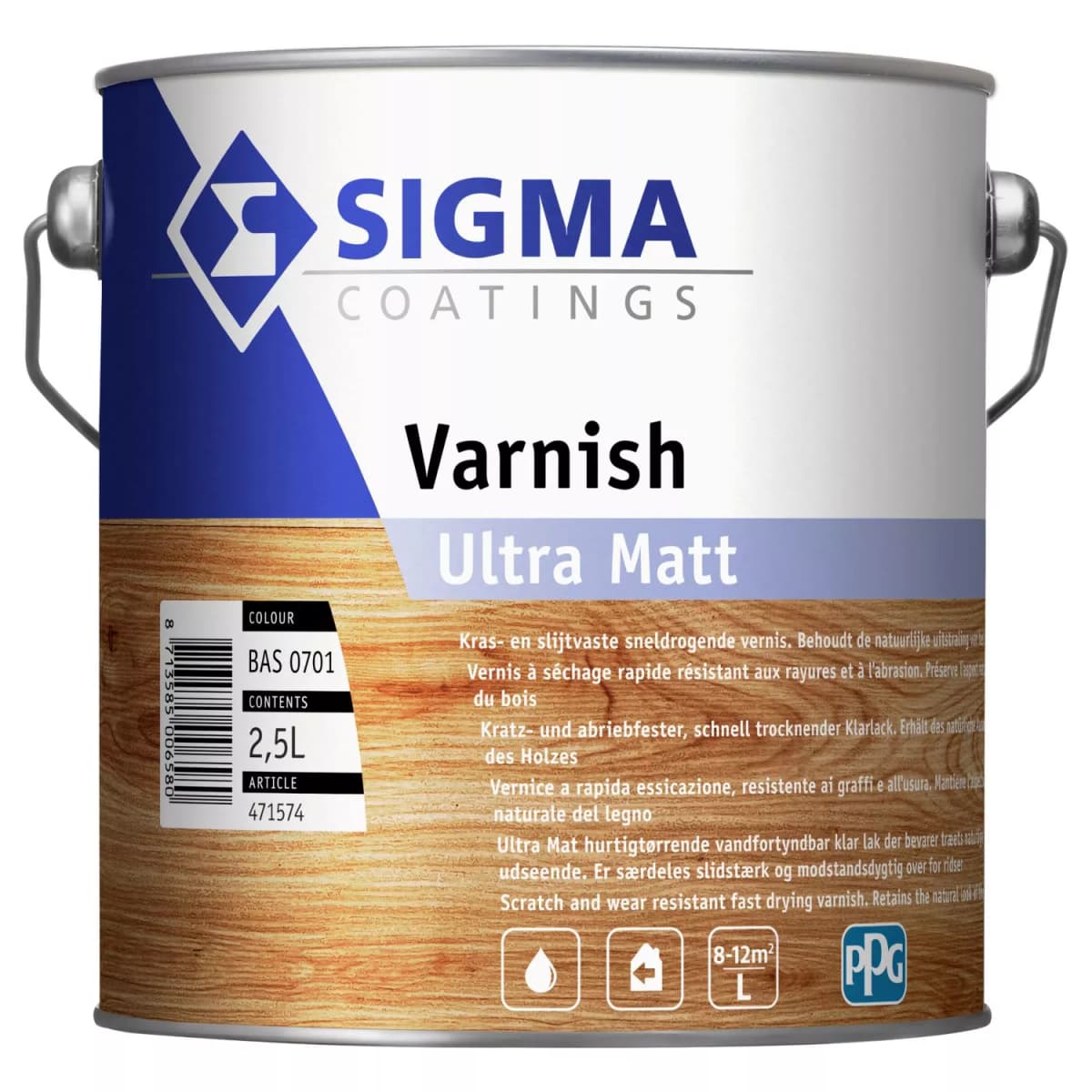 Sigma Varnish Ultra Matt - Op Kleur Gemengd - 2,5L