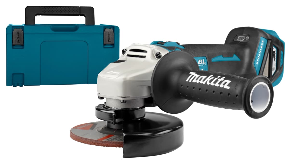 Makita DGA513ZJ 18V Li-Ion Accu Haakse Slijper Body In Mbox - 125mm - Koolborstelloos