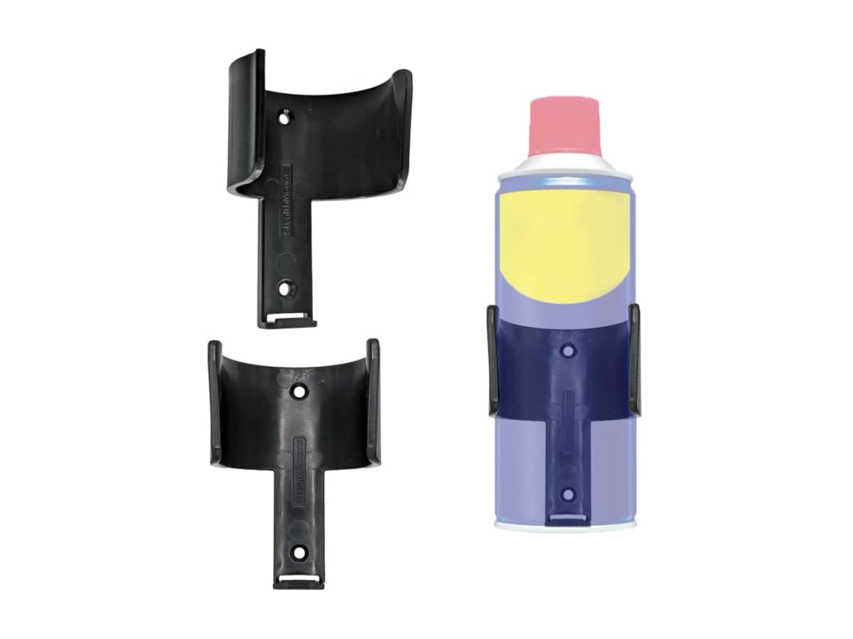 StealthMounts OM-CAN-BLK-2 Spuitbus Houder - Zwart - 2 Stuks