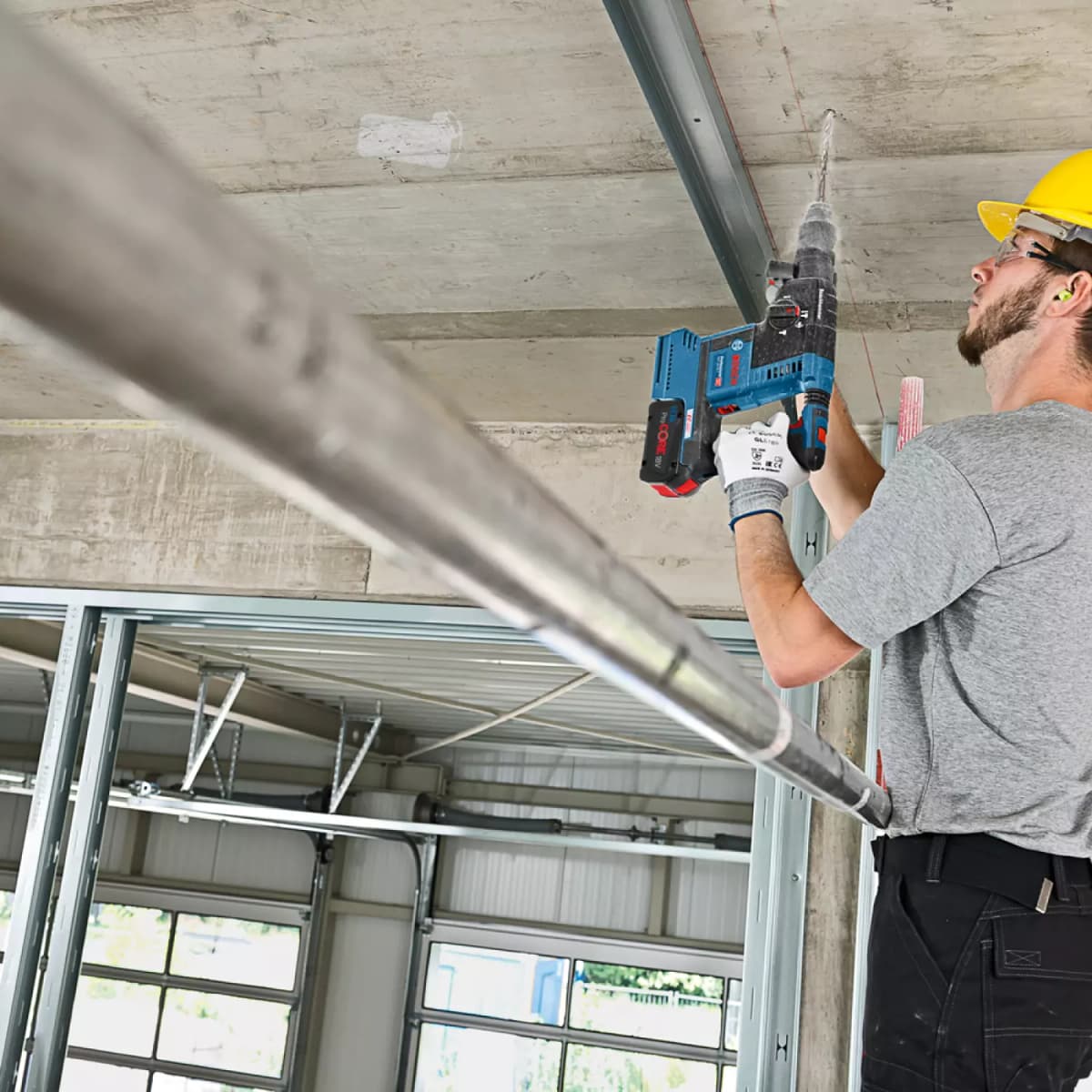 Bosch GBH 18V-26 F 18V Li-Ion Accu SDS-plus Combihamer Set (2x 5.5Ah ProCORE Accu) In L-Boxx - 2,6J - Koolborstelloos thumbnail 4