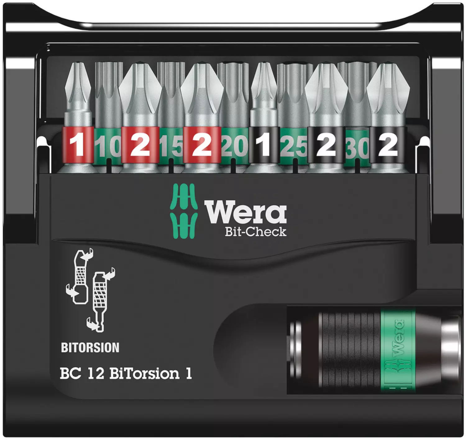 Wera 5057420001 12-delige Bit-Check BiTorsion Bitset In Cassette thumbnail 2