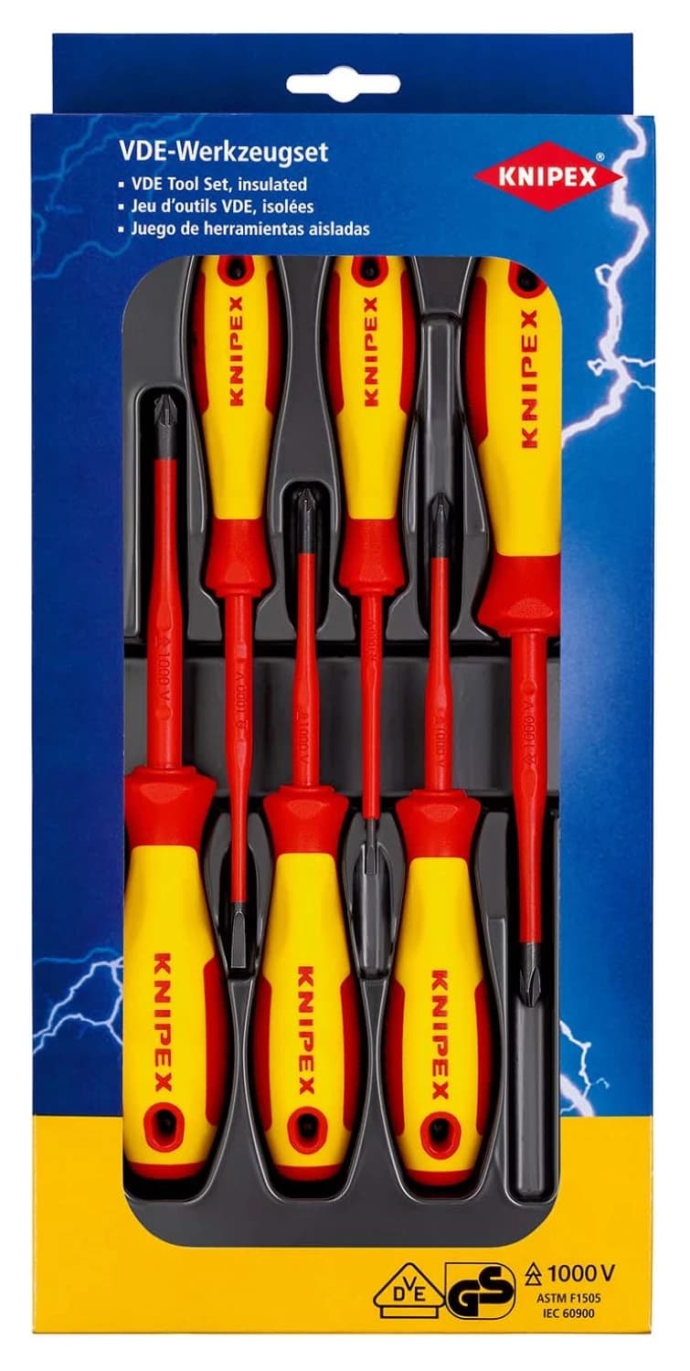 Knipex 00 20 12 V04 6-delige VDE Schroevendraaierset - PH/PZ/S