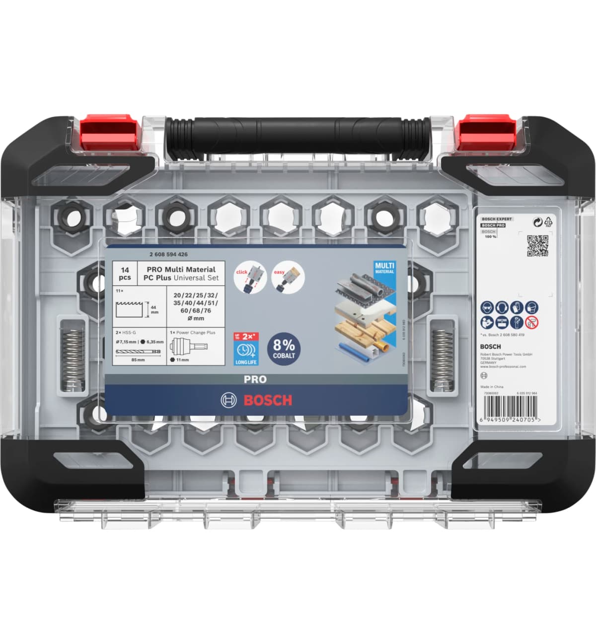 Bosch 2608594426 PRO Multi Material 14-delige Gatzaagset Met Power Change Plus