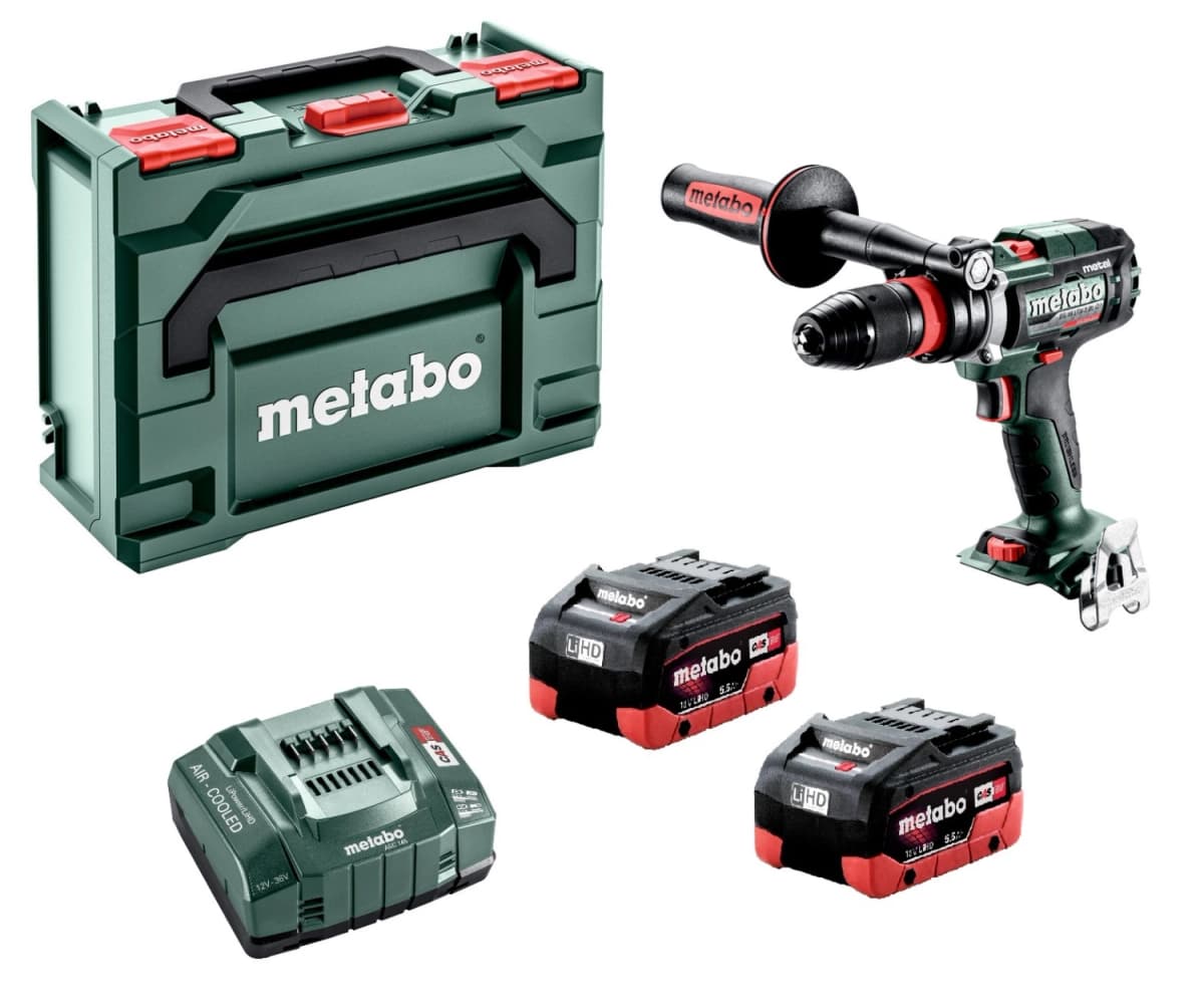 Metabo BS 18 LTX-3 BL Q I Metal 18V LiHD Accu Boorschroefmachine Set (2x 5.5Ah) In MetaBOX - 130Nm - 68mm