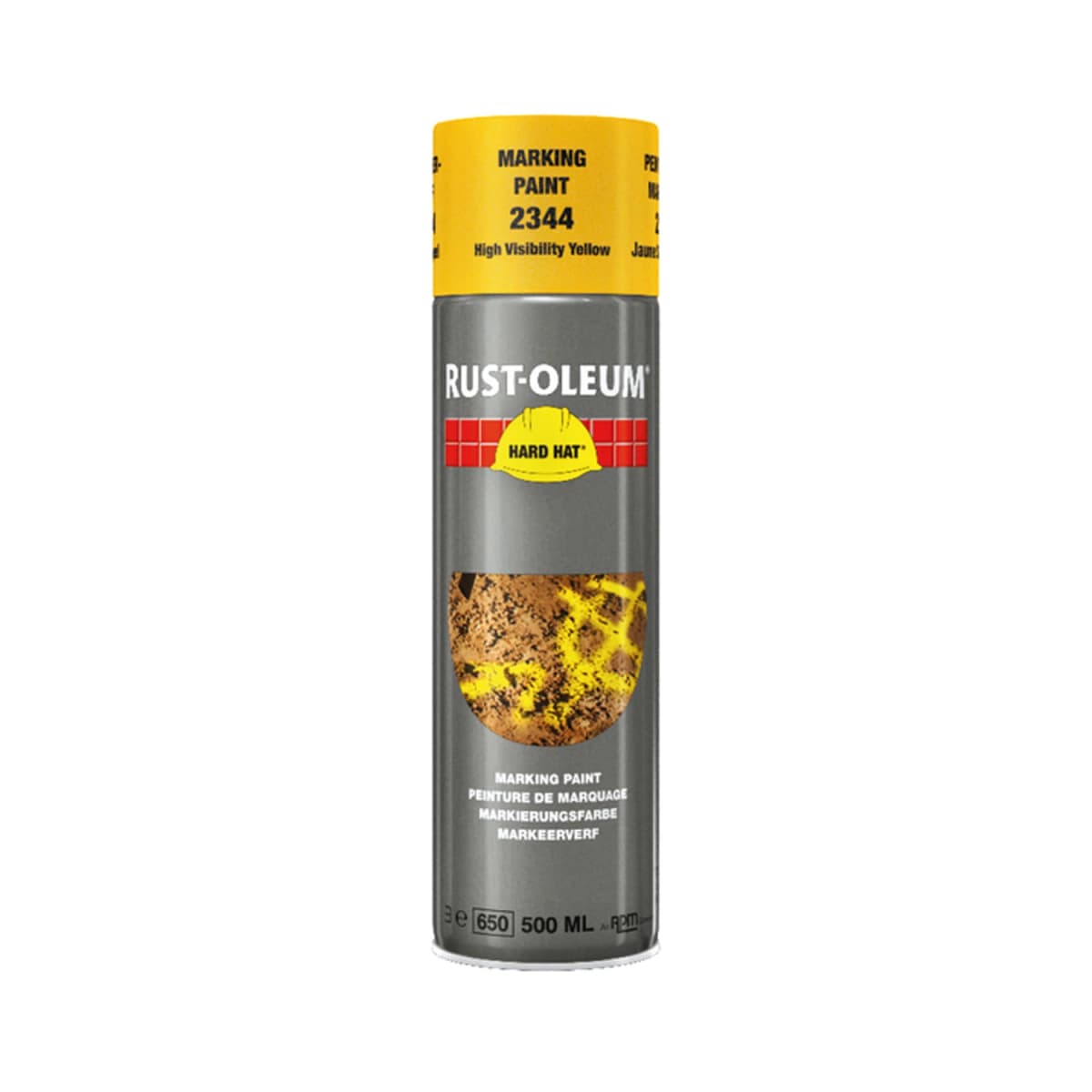 Rust-Oleum 2344 Hard Hat Markeerverf Spuitbus - Geel - 0,5L