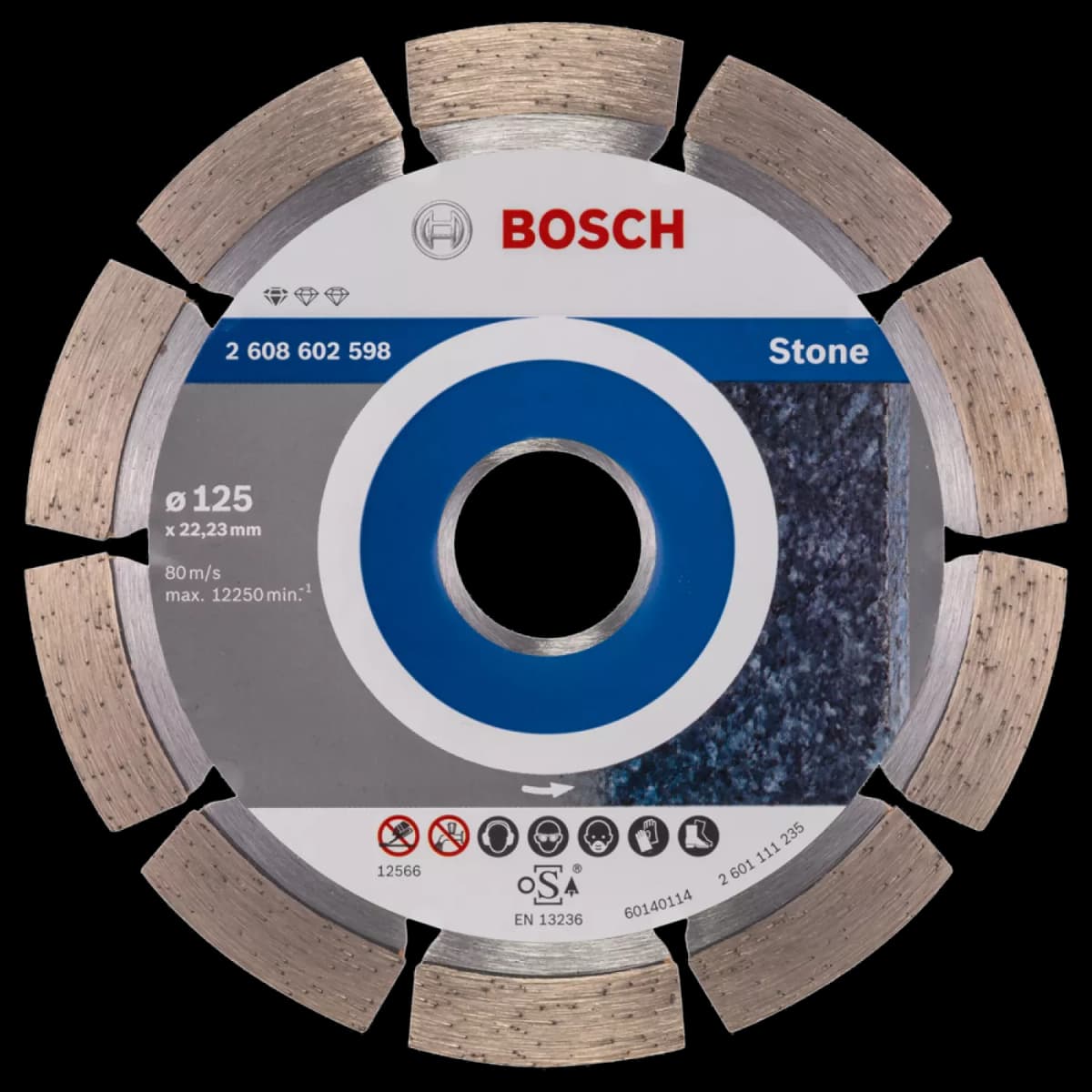 Bosch 2608602598 Standard Diamantdoorslijpschijf - 125 X 22,23 X 1,6mm - Steen